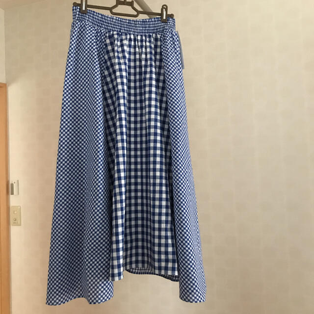 ギンガムチェック　フレアースカート レディースのスカート(ロングスカート)の商品写真