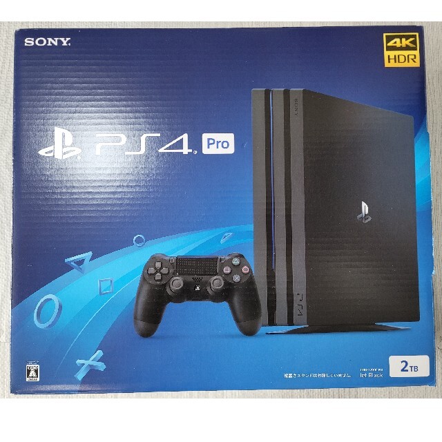 PlayStation4(プレイステーション4)のPS4 Pro 2TB ジェットブラック エンタメ/ホビーのゲームソフト/ゲーム機本体(家庭用ゲーム機本体)の商品写真