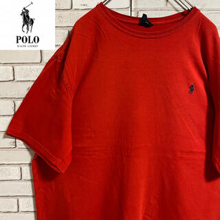ポロラルフローレン(POLO RALPH LAUREN)の90s 古着 ポロ ラルフローレン XL 刺繍ロゴ ビッグシルエット ゆるだぼ(Tシャツ/カットソー(半袖/袖なし))