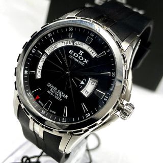 エドックス(EDOX)の高級 エレガンス★EDOXエドックス グランドオーシャン メンズ腕時計 美品(ラバーベルト)