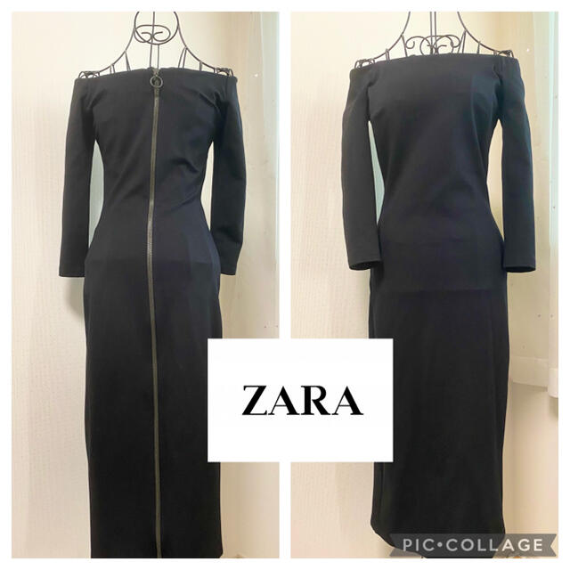 ZARA(ザラ)のZARA  バックデザイン　ロングドレス レディースのワンピース(ロングワンピース/マキシワンピース)の商品写真