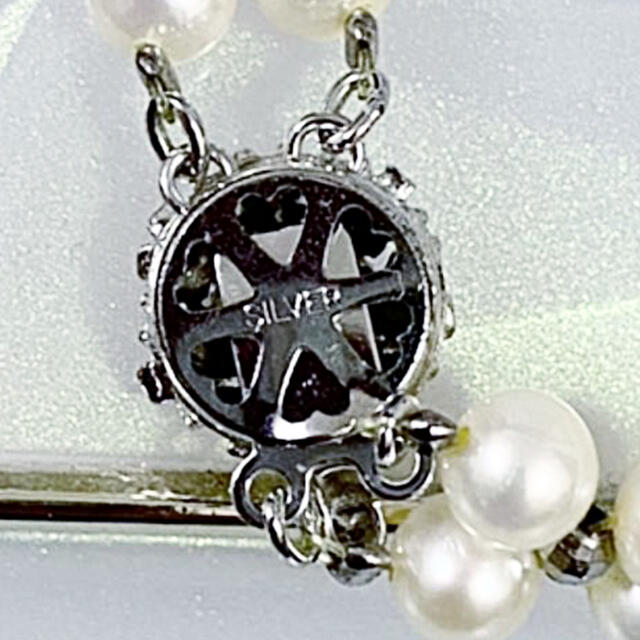 セール！ヴィンテージ 淡水パールネックレス チョーカー silver使用 レディースのアクセサリー(ネックレス)の商品写真