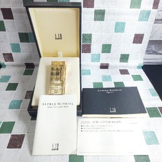 ダンヒル(Dunhill)のダンヒル 18 ライター スクエアカットゴールド ローラガス ダンヒルライター(タバコグッズ)