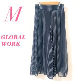 グローバルワーク(GLOBAL WORK)のGLOBAL WORK グローバルワーク パンツ ガウチョ スカンツ ストライプ(カジュアルパンツ)