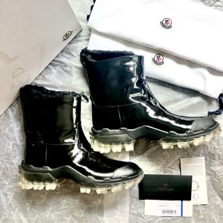 モンクレール(MONCLER)のとも♡様専用SS20◆MONCLER◆HALMA パテントレザーレインブーツ　黒(レインブーツ/長靴)