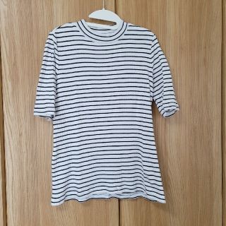 ユニクロ(UNIQLO)のユニクロ　5分袖　ボーダー　カットソー(カットソー(半袖/袖なし))