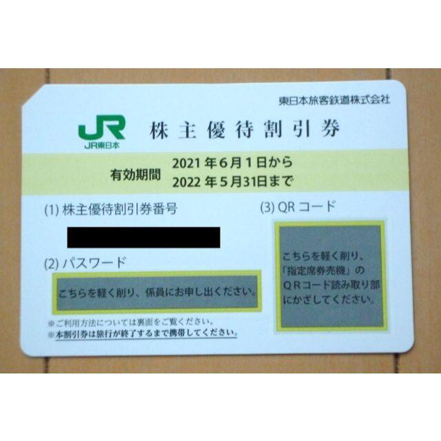 JR東日本 株主優待割引券 1枚(有効期限 2022/5/31)