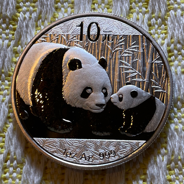 2011年 純銀 パンダ銀貨 1オンス中国 10元 シルバーコイン