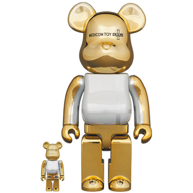 MEDICOM TOY PLUS GOLD CHROME 100％ & 400％