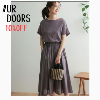 アーバンリサーチドアーズ(URBAN RESEARCH DOORS)の★新品未使用タグ付き★UR DOORS＊コットンギャザーワンピース(ロングワンピース/マキシワンピース)