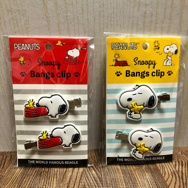 SNOOPY(スヌーピー)のpeanuts スヌーピー 前髪クリップ　【新品未開封】 レディースのヘアアクセサリー(ヘアピン)の商品写真