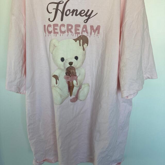 Honey Cinnamon(ハニーシナモン)のHONEY CINNAMON ドリッピングアイスシナモンTシャツ ピンク レディースのトップス(Tシャツ(半袖/袖なし))の商品写真