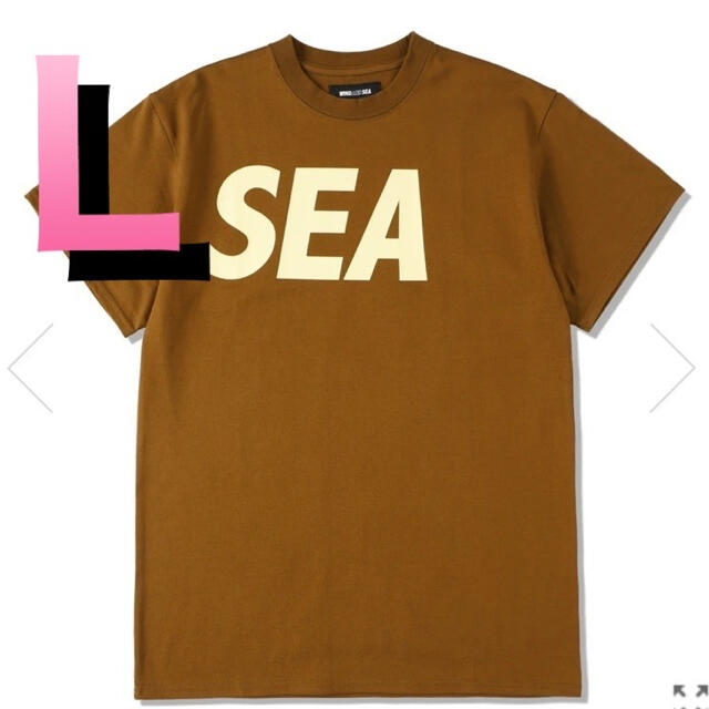 【Lサイズ】WDS SEA S/S T-SHIRT / BROWN-BEIGE