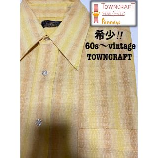 ダブルアールエル(RRL)の希少‼︎ 美品60s-70s TOWNCRAFT ステンシルVINTAGEシャツ(シャツ)