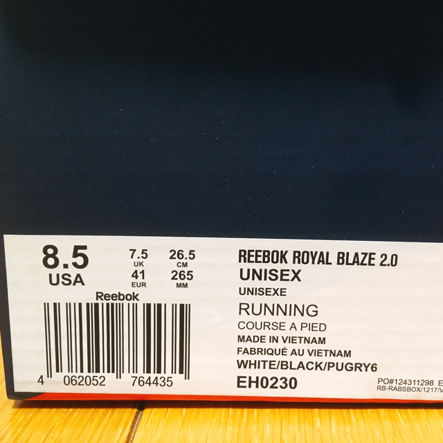Reebok(リーボック)のリーボック ロイヤルブレイズ2.0  EH0230 ホワイト×ブラック  メンズの靴/シューズ(スニーカー)の商品写真