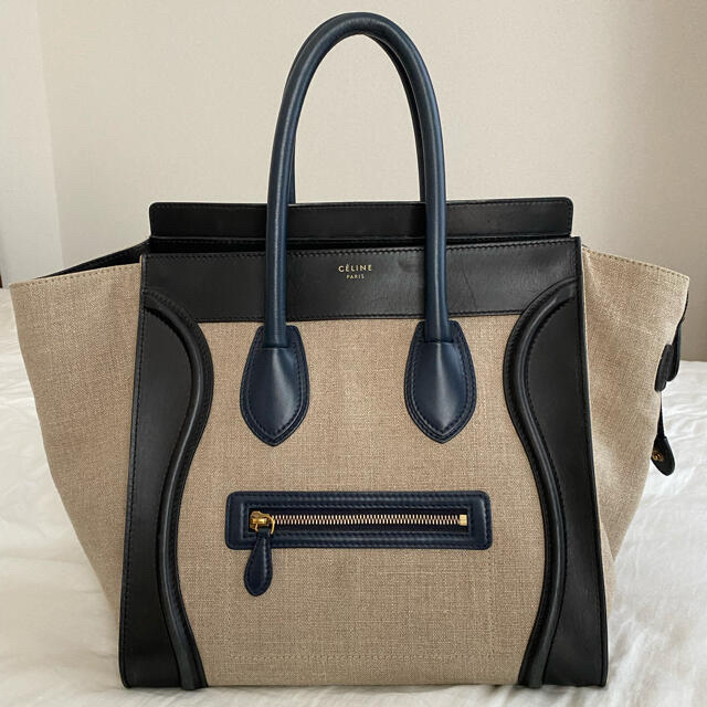 最新入荷 - celine CELINE キャンバス ハンドバッグ ラゲージ ミニ