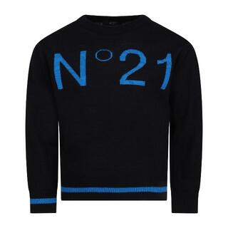 ヌメロヴェントゥーノ(N°21)の２日限定価格！新品12Y【ヌメロヴェントゥーノ】N°21　ロゴニット(ニット/セーター)