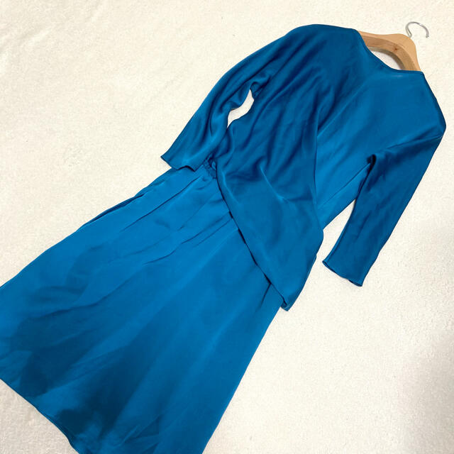 お歳暮 CARVEN ハンガリー製 36 ワンピース - ひざ丈ワンピース - alrc 定番から人気の限定 36 レーヨン・ウールワンピース ハンガリー製 CARVEN ひざ丈ワンピース