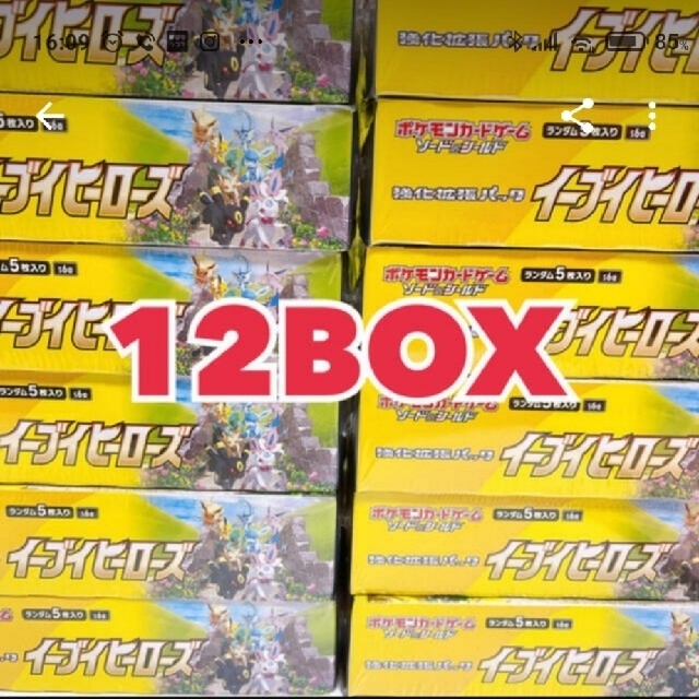 イーブイヒーローズ 強化拡張パック 12BOX 新品未開封 1カートン分トレーディングカード