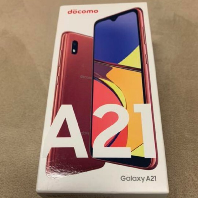 Galaxy(ギャラクシー)のGalaxy A21 sc42A　レッド　simフリー スマホ/家電/カメラのスマートフォン/携帯電話(スマートフォン本体)の商品写真