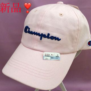 チャンピオン(Champion)の【新品・タグ付】チャンピオン　キャップ　淡いピンク　champion ❣️フリー(キャップ)