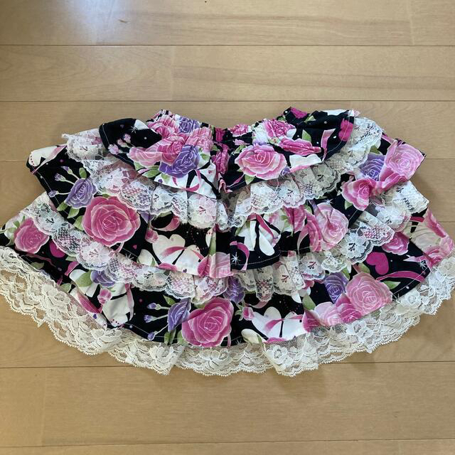 甚平　　100cm   ハート・薔薇 キッズ/ベビー/マタニティのキッズ服女の子用(90cm~)(甚平/浴衣)の商品写真