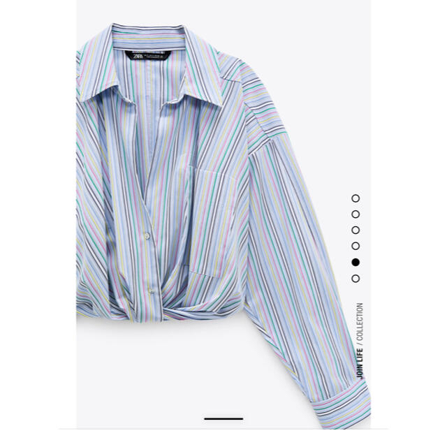 ZARA(ザラ)のZARA ストライプシャツ　新品未使用 レディースのトップス(シャツ/ブラウス(長袖/七分))の商品写真