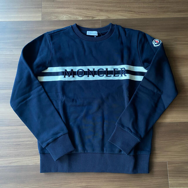 新品】MONCLER モンクレール ロゴ スウェット ネイビー 14A 新品】MONCLER モンクレール ロゴ スウェット ネイビー 14A