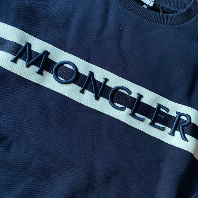 新品】MONCLER モンクレール ロゴ スウェット ネイビー 14A 新品】MONCLER モンクレール ロゴ スウェット ネイビー 14A