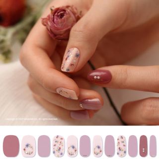 ネイルホリック(NAIL HOLIC)のネイルシール『くすみパープルの花香り』【ジェラートファクトリー】正規品(ネイル用品)