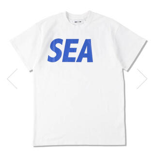 シー(SEA)のSEA S/S T-SHIRT WHITE-BLUE M サイズ(Tシャツ/カットソー(半袖/袖なし))