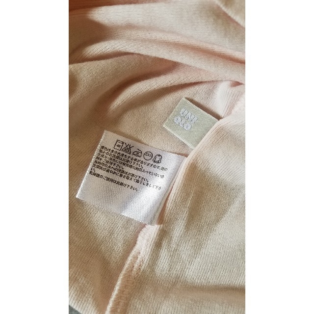 UNIQLO(ユニクロ)のユニクロ　UNIQLO　フライス　Tシャツ　薄　ピンク　中古 レディースのトップス(Tシャツ(半袖/袖なし))の商品写真