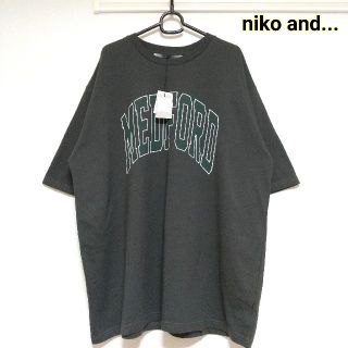 ニコアンド(niko and...)のniko and... ★新品タグ付★ ビッグロゴチュニックTシャツ(Tシャツ(半袖/袖なし))