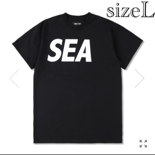 シー(SEA)のWIND AND SEA Tシャツ　BLACK White L(Tシャツ/カットソー(半袖/袖なし))