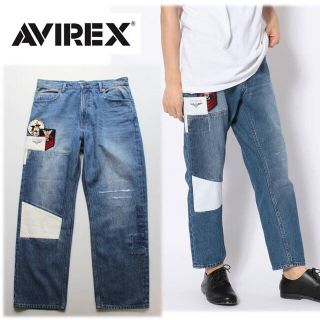 アヴィレックス(AVIREX)の《アヴィレックス》新品訳有 リメイクデニムパンツ ダメージ加工 L(W86)(デニム/ジーンズ)