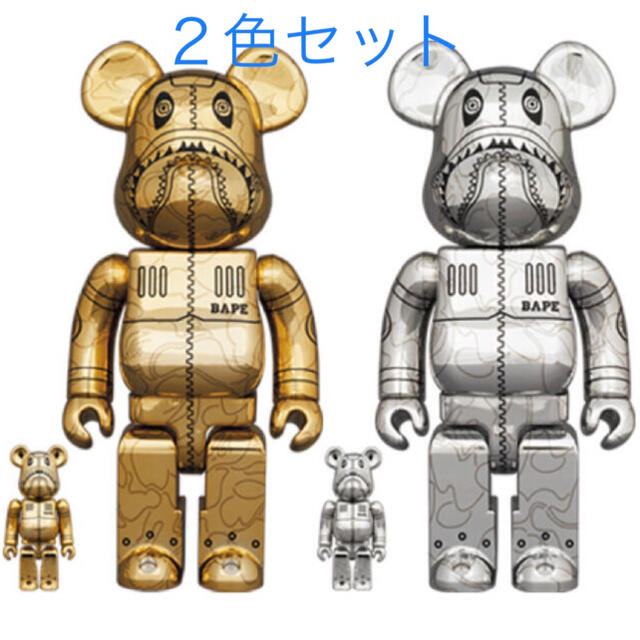 BAPE BE@RBRICK LINE CAMO SHARK 100%&400%