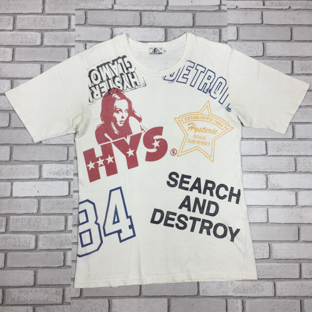 HYSTERIC GLAMOUR(ヒステリックグラマー)の古着 ヒステリックグラマー レトロ ガール タグ tシャツ カットソー メンズのトップス(Tシャツ/カットソー(半袖/袖なし))の商品写真