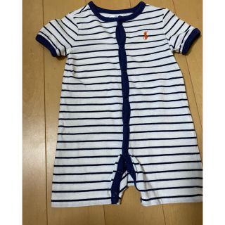 ラルフローレン(Ralph Lauren)のラルフローレン　ロンパース 70 6m ネイビー ストライプ(ロンパース)