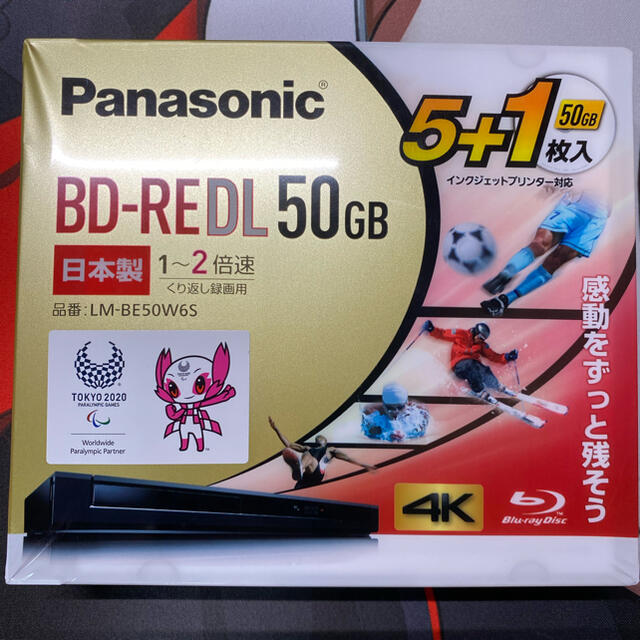 Panasonic(パナソニック)のブルーレイディスク　50GB 6枚　新品　パナソニック　外装やぶれ エンタメ/ホビーのDVD/ブルーレイ(その他)の商品写真