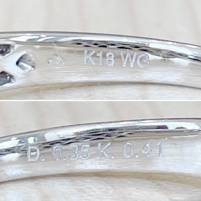 ✨ジュエリーマキ✨ブラックダイヤ❣️ダイヤモンド K18WG リング 指輪 レディースのアクセサリー(リング(指輪))の商品写真