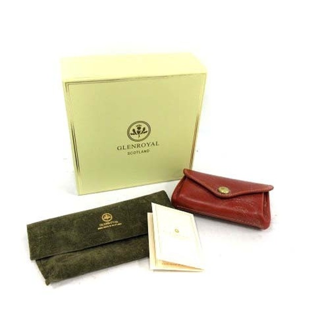 GLENROYAL(グレンロイヤル)のグレンロイヤル コインケース 二つ折り財布 小銭入れ レザー 赤 レディースのファッション小物(コインケース)の商品写真