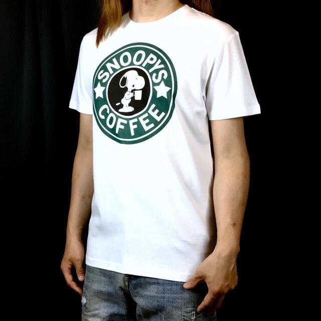 【夏 Tシャツ】新品 スヌーピー スターバックス ロゴ アレンジ Tシャツ