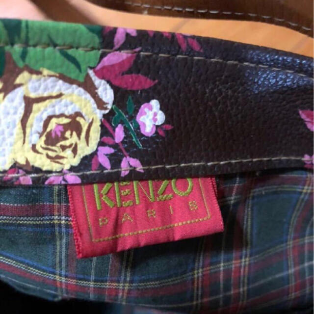 KENZO(ケンゾー)の【専用】KENZO 巾着型ショルダーバッグ 花柄 ブラウン 　 レディースのバッグ(ショルダーバッグ)の商品写真