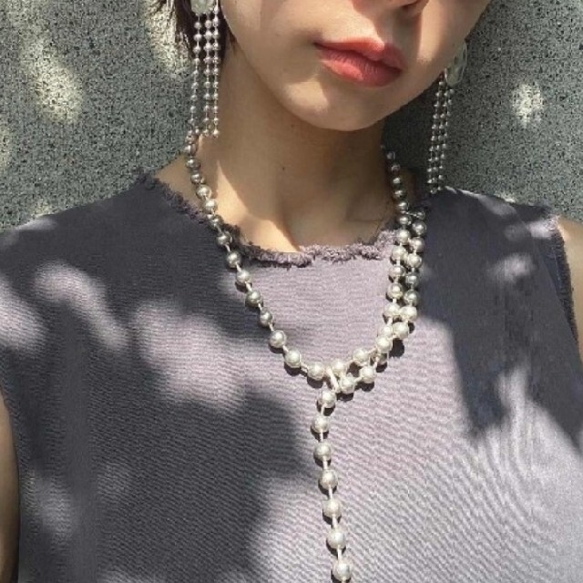 Ameri VINTAGE(アメリヴィンテージ)のAmeri BALL CHAIN ONE ROUND NECKLACE レディースのアクセサリー(ネックレス)の商品写真