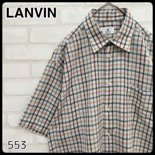 ランバン(LANVIN)の【希少】ランバン LANVIN 半袖 チェックシャツ カジュアル アメカジ M(シャツ)