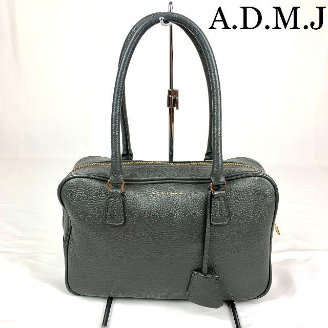 A.D.M.J　アクセアワ　 ロゴ金具　レザー　バッグ