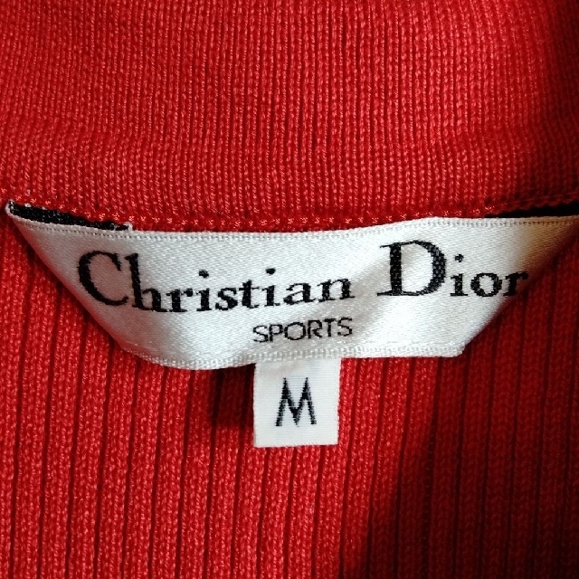 Christian Dior(クリスチャンディオール)のChristian Dior　クリスチャンディオール　ポロシャツ　Mサイズ　アカ スポーツ/アウトドアのゴルフ(ウエア)の商品写真