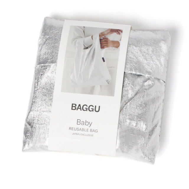 BAGGU バグゥ メタリックBABY 21SS シルバーグレー レディースのバッグ(エコバッグ)の商品写真