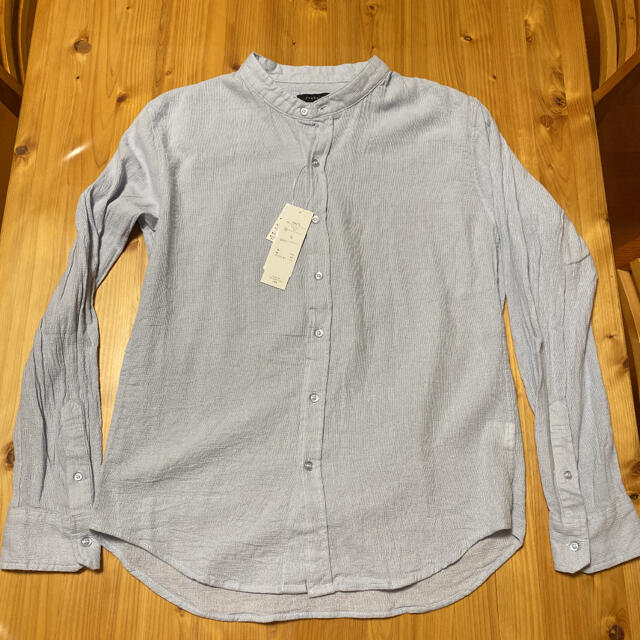 ジギーズショップ　パナマ織り綿麻　ストレッチ　バンドカラーシャツ メンズのトップス(シャツ)の商品写真