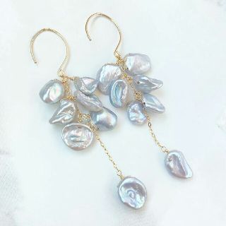 14kgf シルバーパールピアス☆(ピアス)